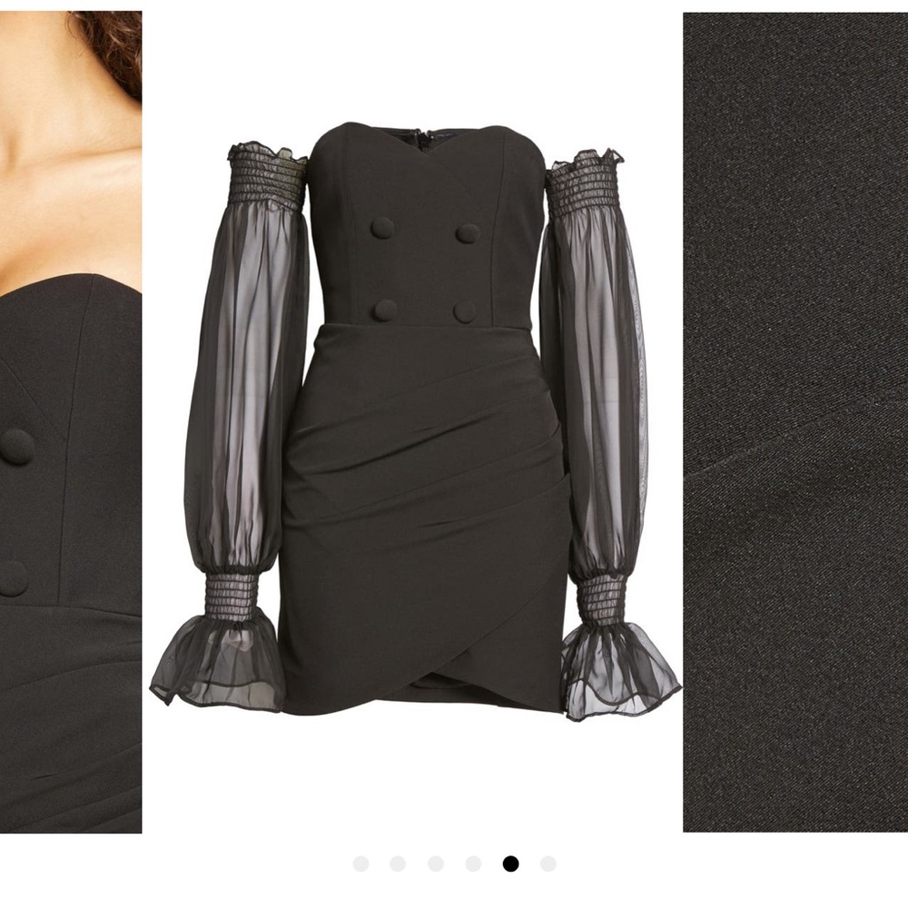 Lavish Alice long sheer ballon sleeve blazer dress.